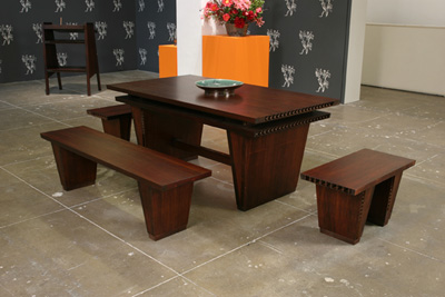 One Man Houses (Table with benches)